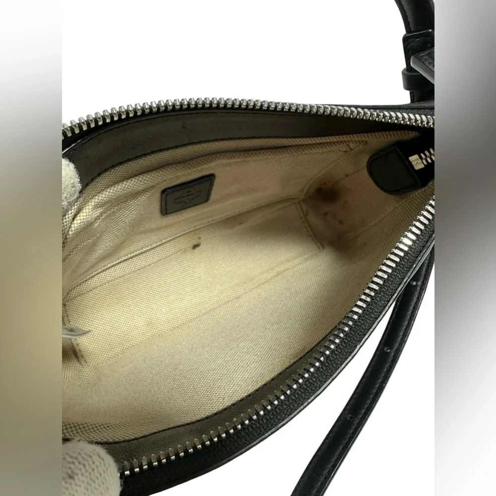 MCM  Michael Cromer Delmy Visetos Mini signature black shoulder bag chain - Picture 11 of 16